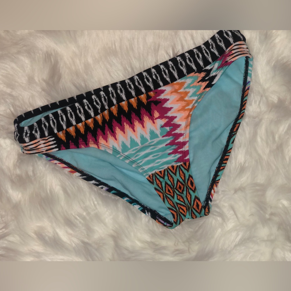Liz Claiborne Multicolor Patterned Swim Bottom